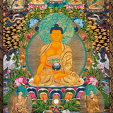Shakyamuni Buddha Thangka - Sacred Tibetan Painting