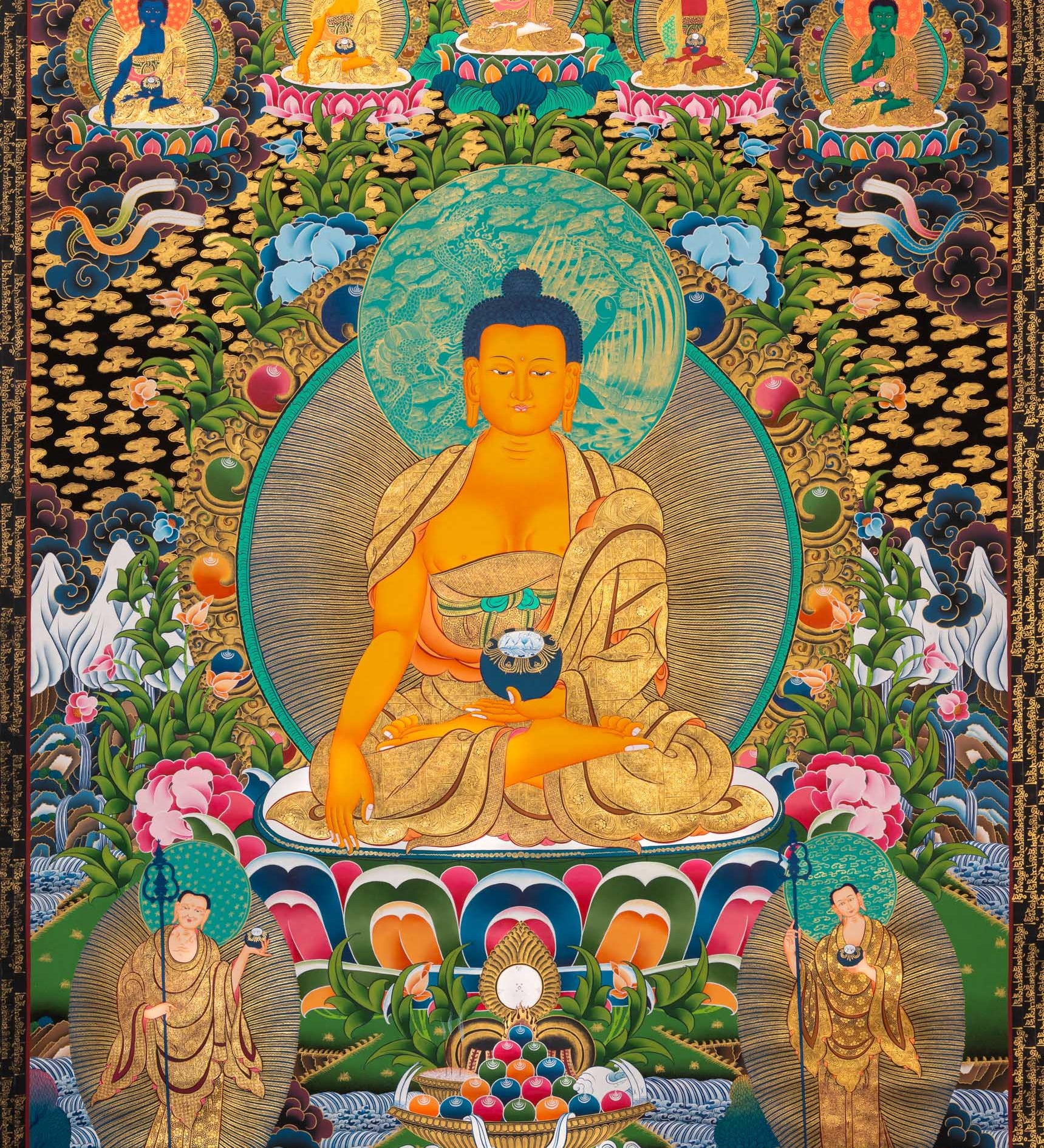 Shakyamuni Buddha Thangka - Sacred Tibetan Painting