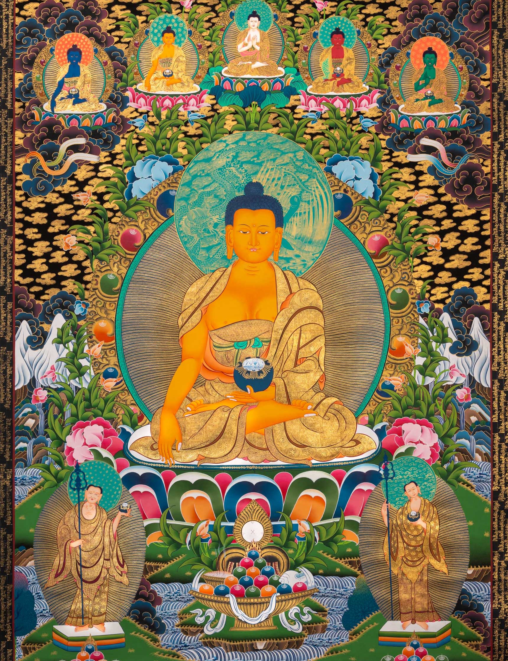Shakyamuni Buddha Thangka - Sacred Tibetan Painting
