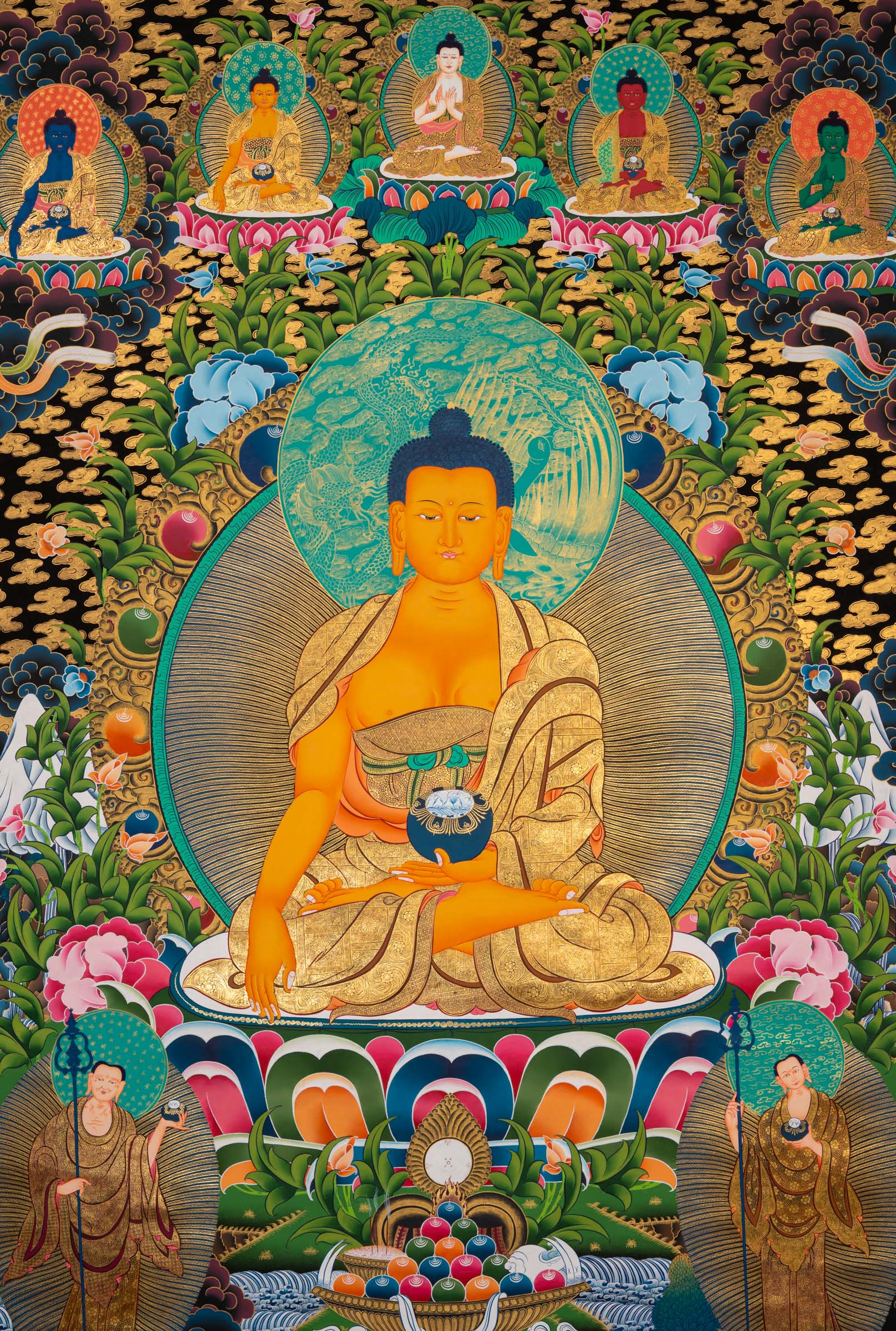 Shakyamuni Buddha Thangka - Sacred Tibetan Painting