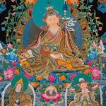 Guru Rinpoche Meditation Thangka - Handpainted Art