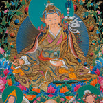 Guru Rinpoche Meditation Thangka - Handpainted Art