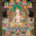 White Tara Thangka - Sacred Tibetan Painting