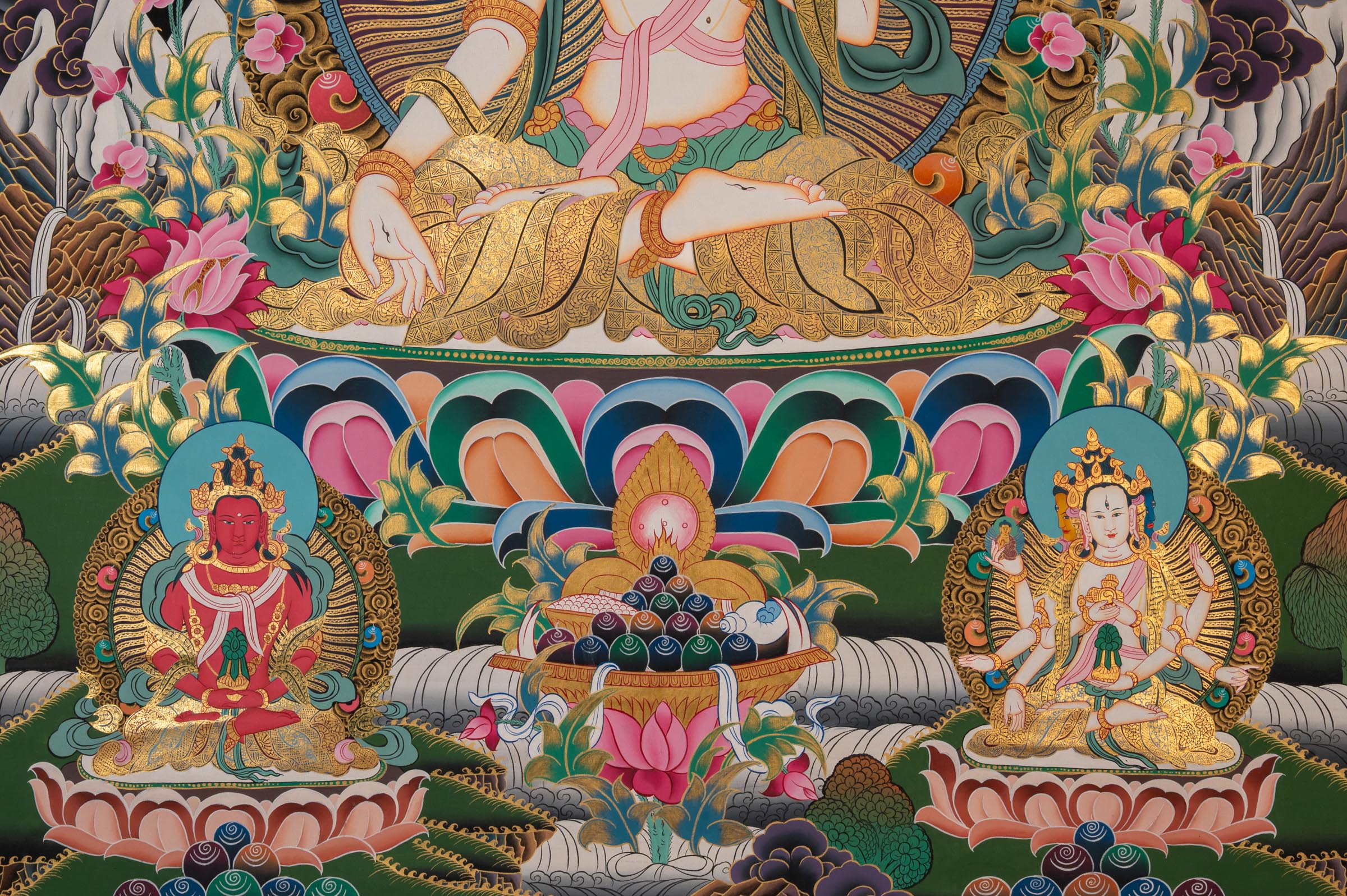 White Tara Thangka - Sacred Tibetan Painting