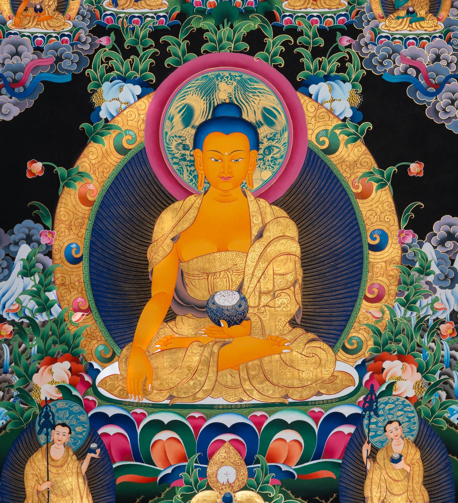 Shakyamuni Buddha Thangka - Sacred Painting 
