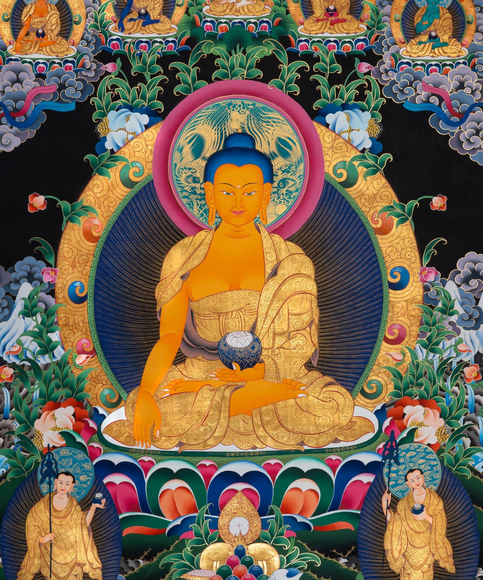 Shakyamuni Buddha Thangka - Sacred Painting 