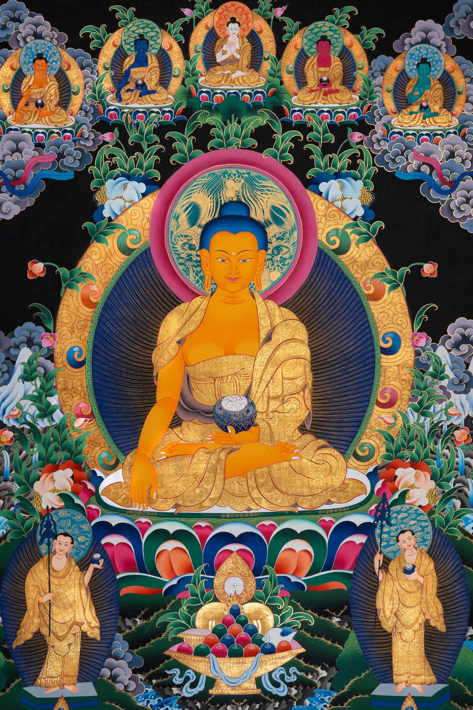 Shakyamuni Buddha Thangka - Sacred Painting 