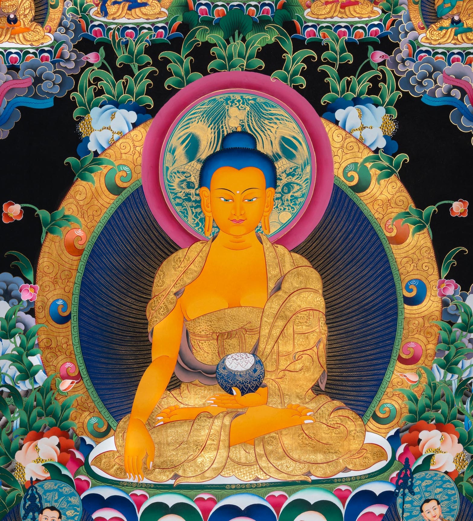Shakyamuni Buddha Thangka - Sacred Painting 