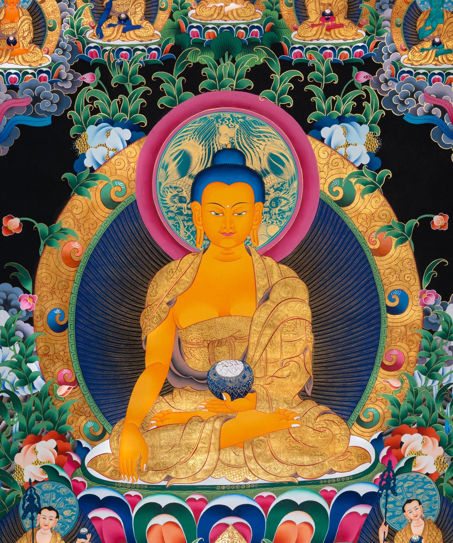 Shakyamuni Buddha Thangka - Sacred Painting 