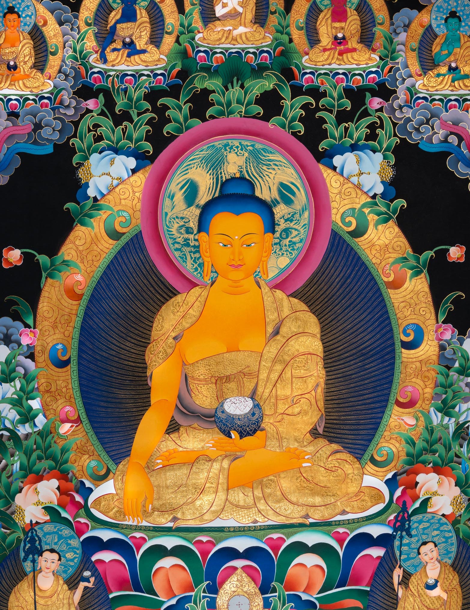 Shakyamuni Buddha Thangka - Sacred Painting 