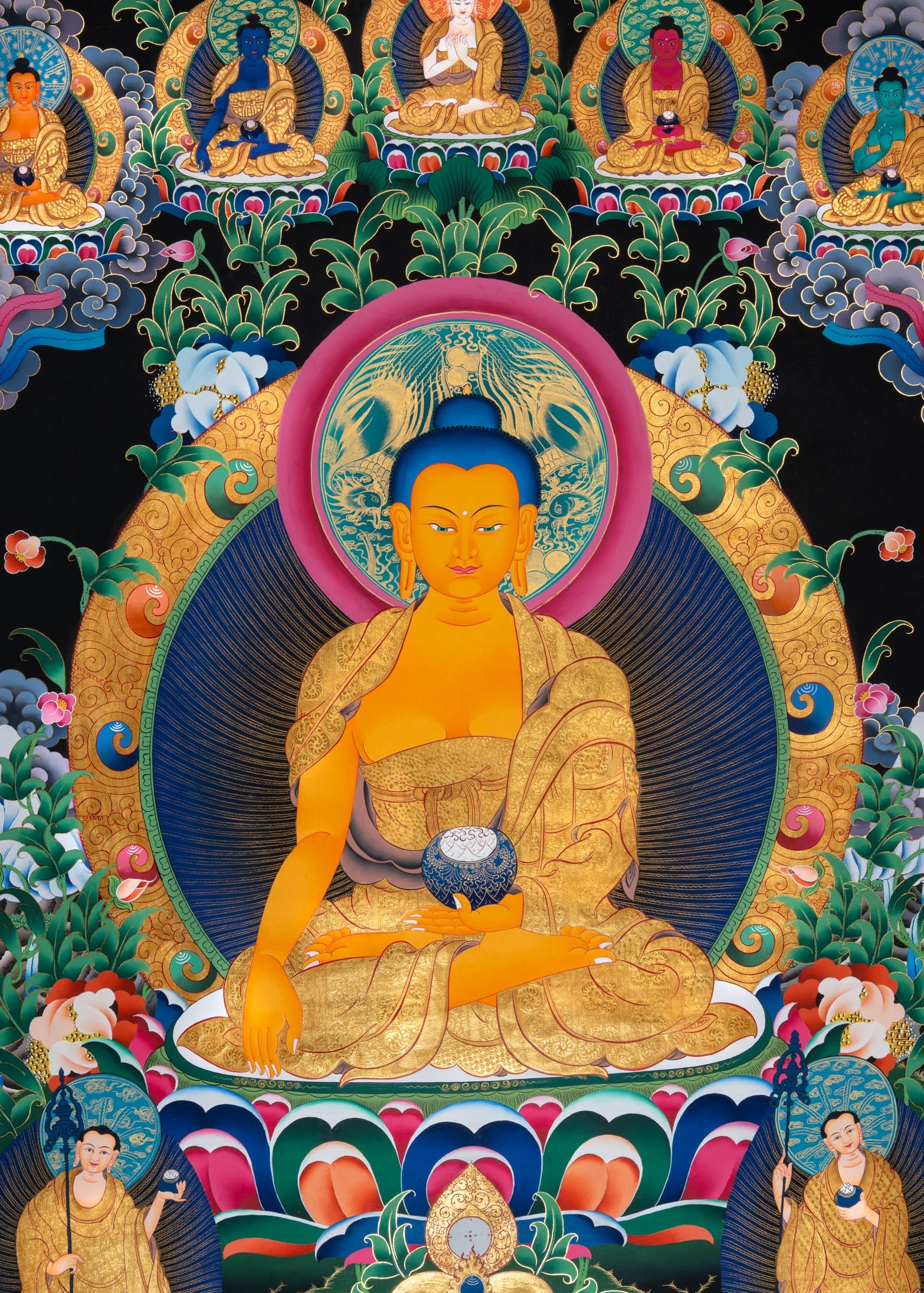 Shakyamuni Buddha Thangka - Sacred Painting 