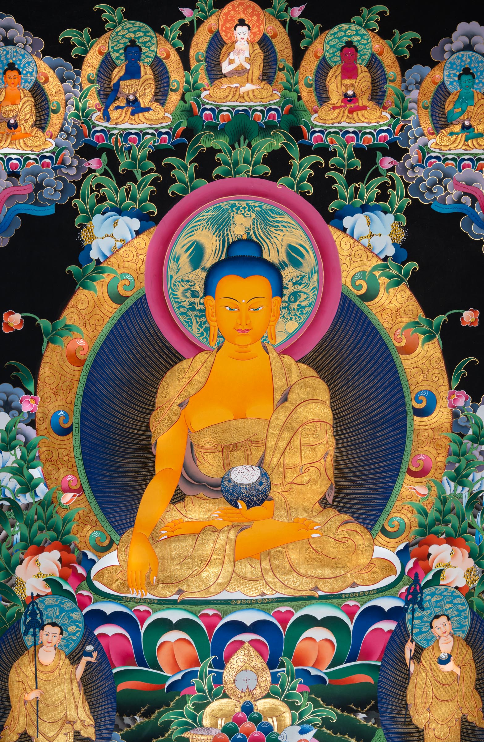 Shakyamuni Buddha Thangka - Sacred Painting 