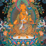Maitreya Buddha Thangka - Sacred Handpainted Art