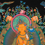 Maitreya Buddha Thangka - Sacred Handpainted Art