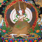 Dukkar (Sitatapatra) Thangka - Sacred Tibetan Painting