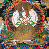 Dukkar (Sitatapatra) Thangka - Sacred Tibetan Painting