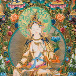 White Tara Thangka Painting - Sacred Art