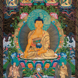 Shakyamuni Buddha Thangka - Tibetan Painting 