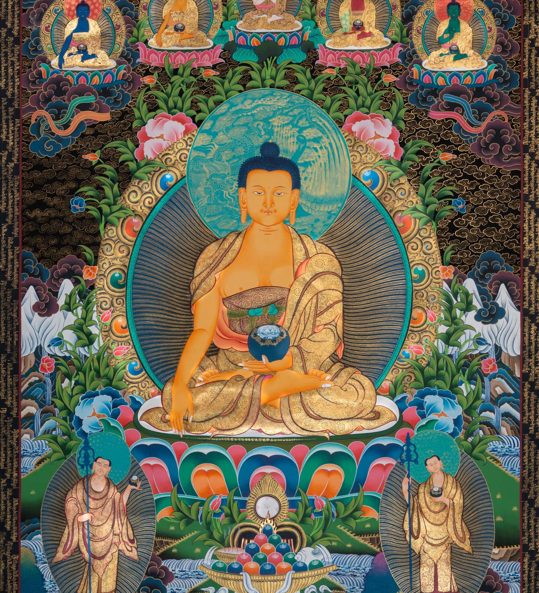 Shakyamuni Buddha Thangka - Tibetan Painting 