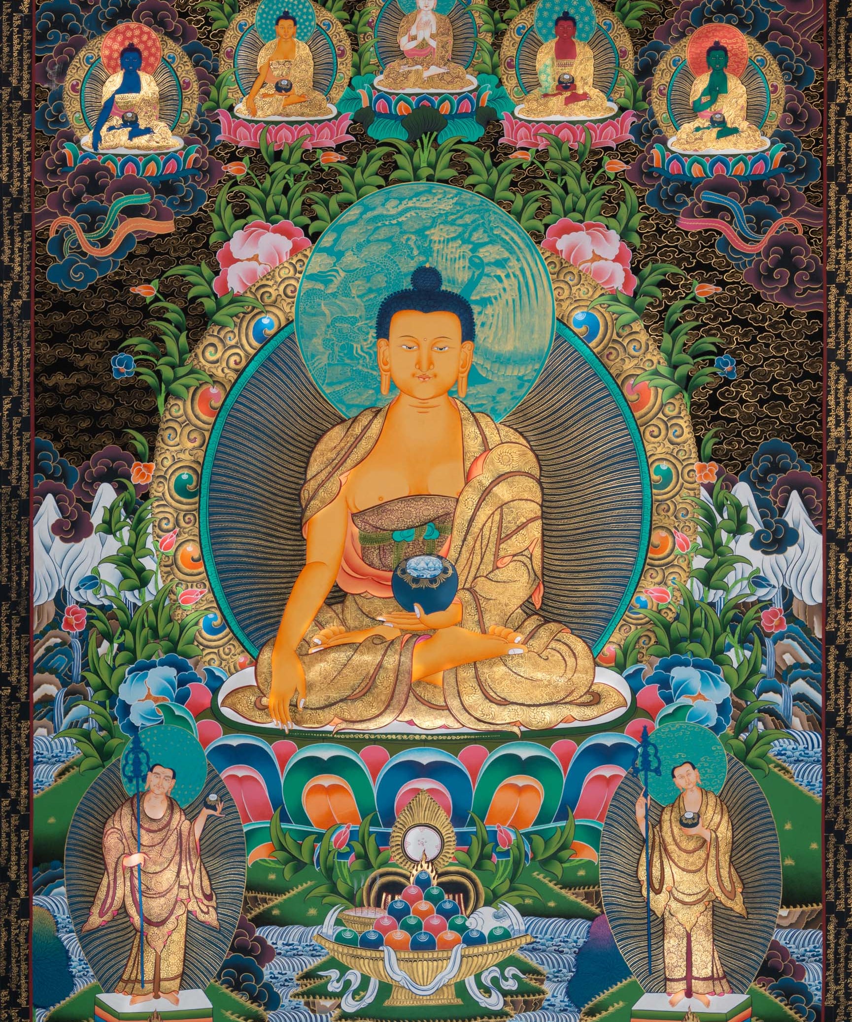 Shakyamuni Buddha Thangka - Tibetan Painting 