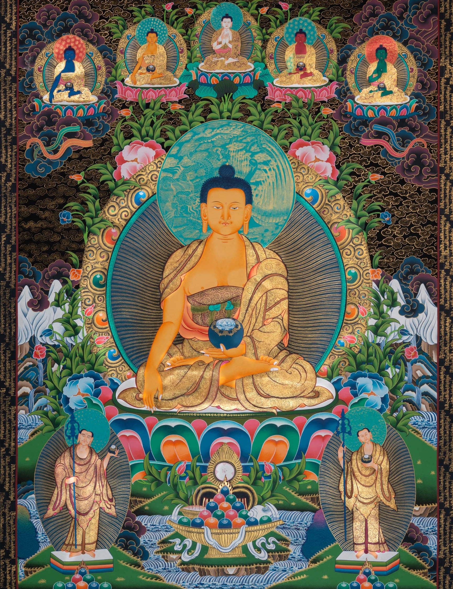 Shakyamuni Buddha Thangka - Tibetan Painting 