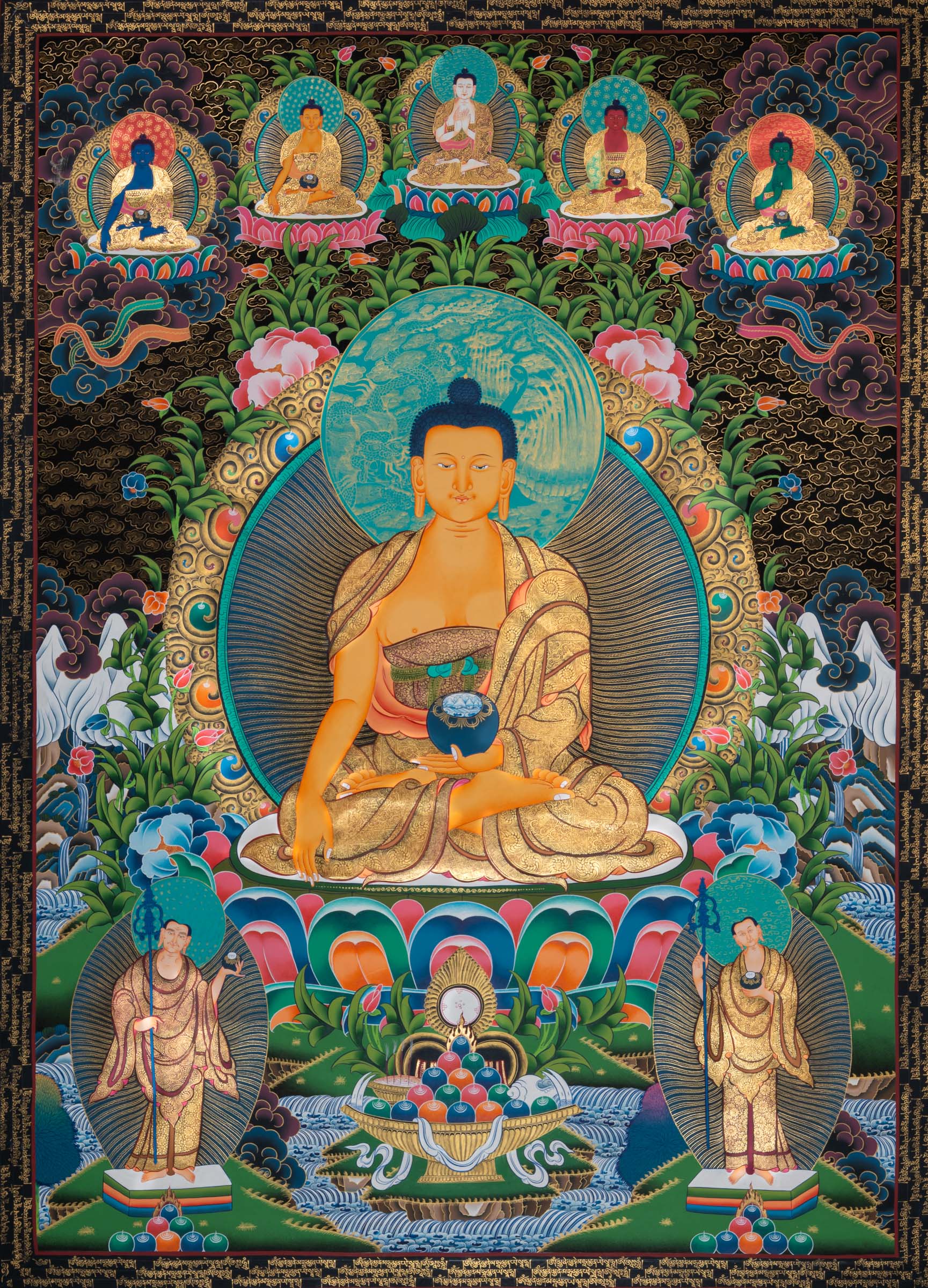 Shakyamuni Buddha Thangka - Tibetan Painting 