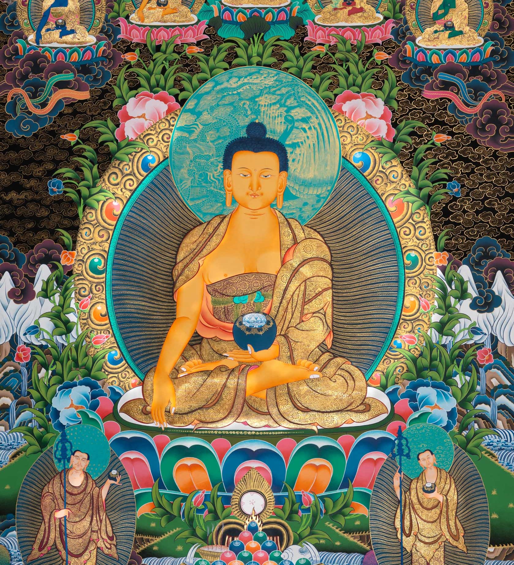Shakyamuni Buddha Thangka - Tibetan Painting 