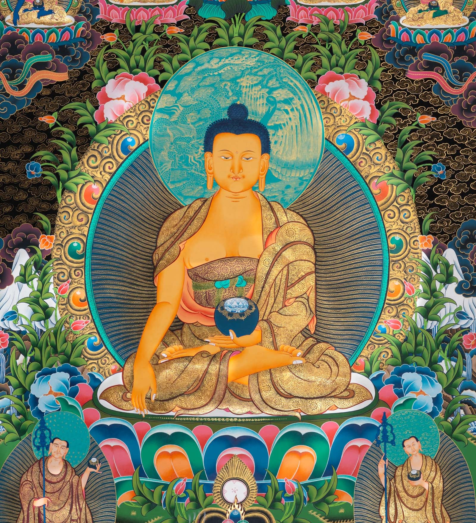 Shakyamuni Buddha Thangka - Tibetan Painting 