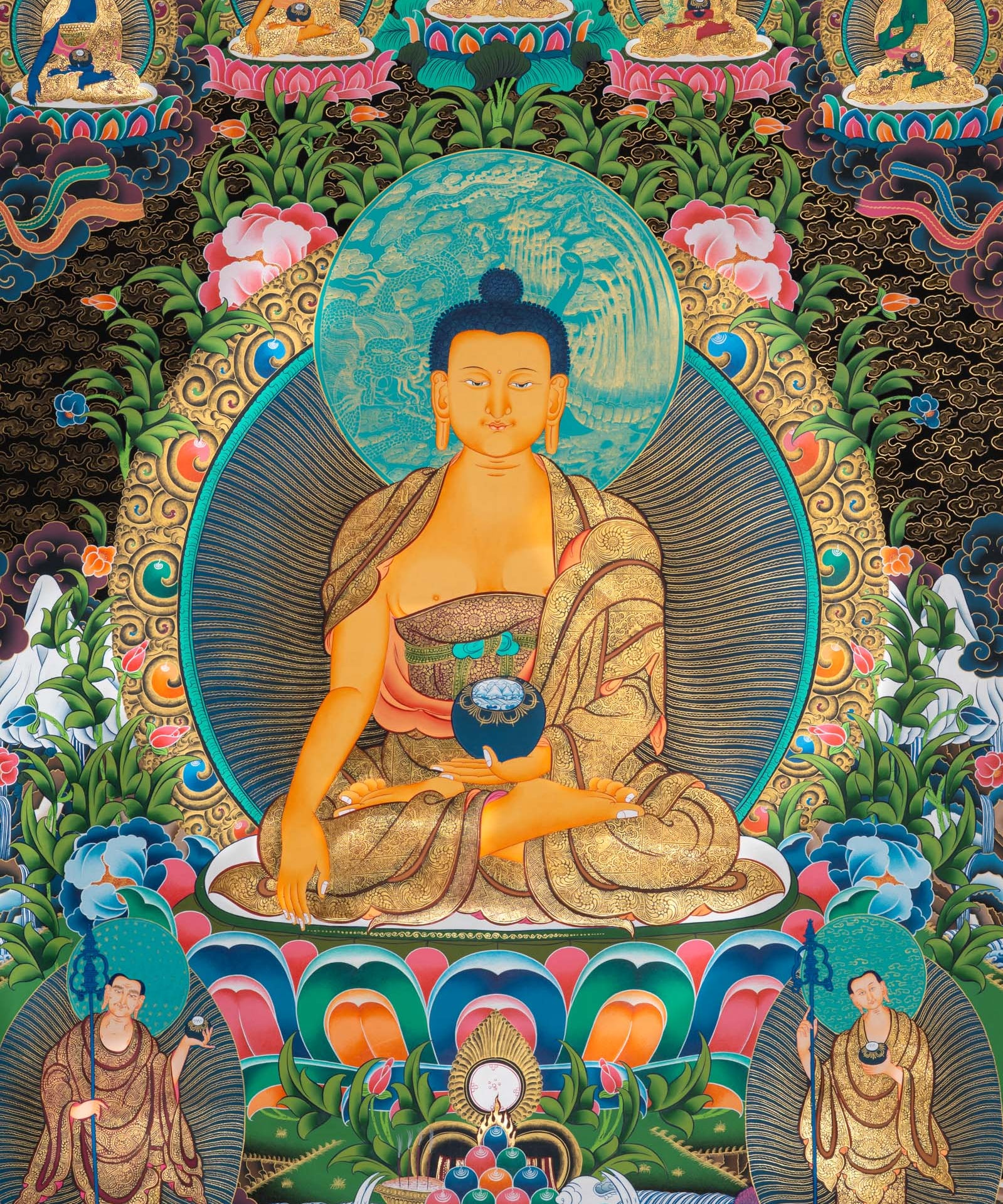 Shakyamuni Buddha Thangka - Tibetan Painting 