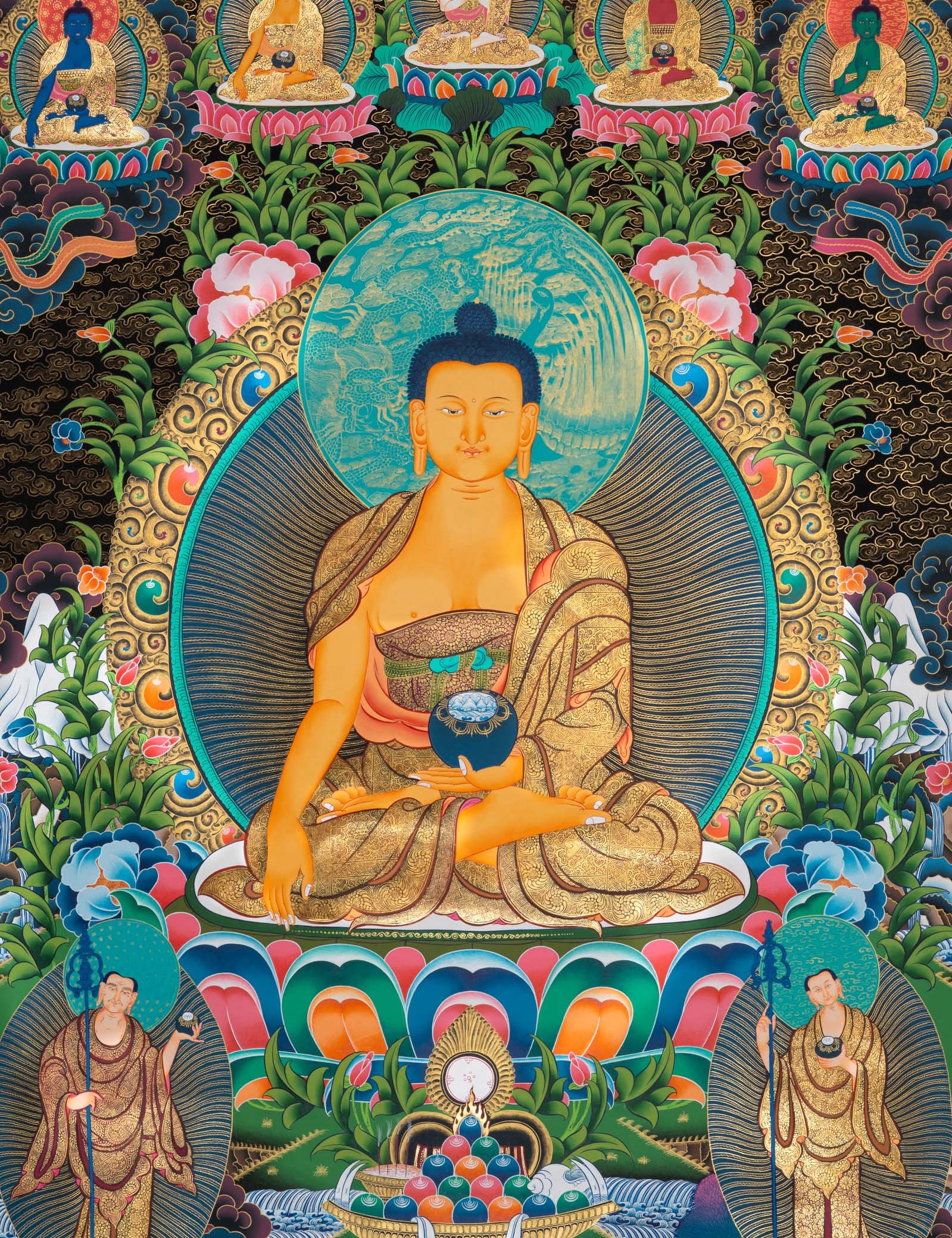 Shakyamuni Buddha Thangka - Tibetan Painting 