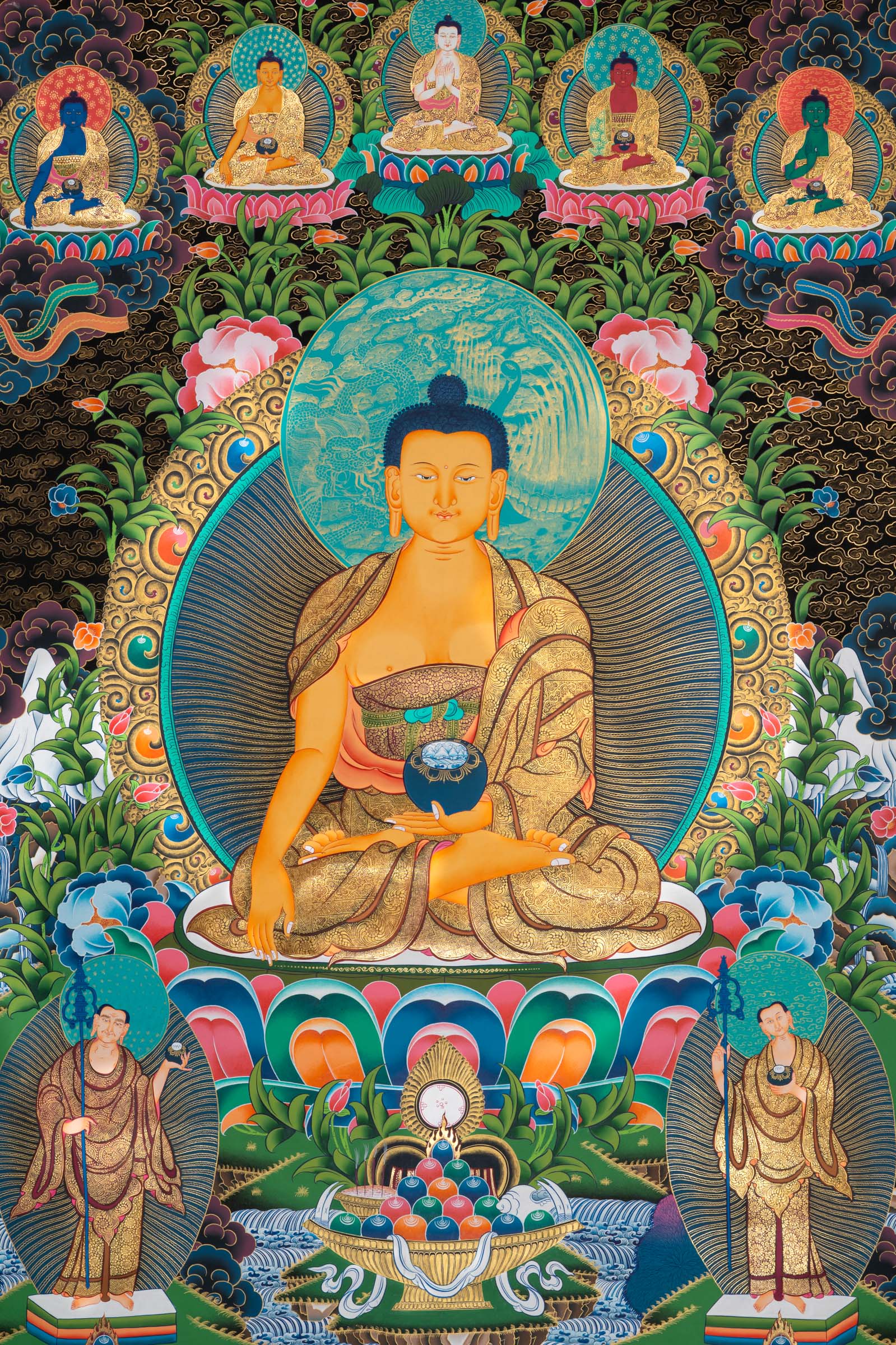 Shakyamuni Buddha Thangka - Tibetan Painting 