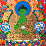 Five Dhyani Buddhas Thangka - Sacred Tibetan Painting