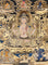 black gold avalokiteshvara thangka with lotus throne