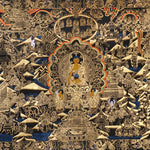buddha life story black gold thangka art