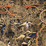 buddha life story black gold thangka art