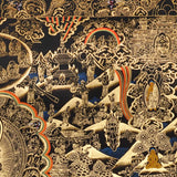 buddha life story black gold thangka art