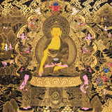 Life of Siddhartha Gautama Thangka - Buddha
