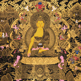 Life of Siddhartha Gautama Thangka - Buddha