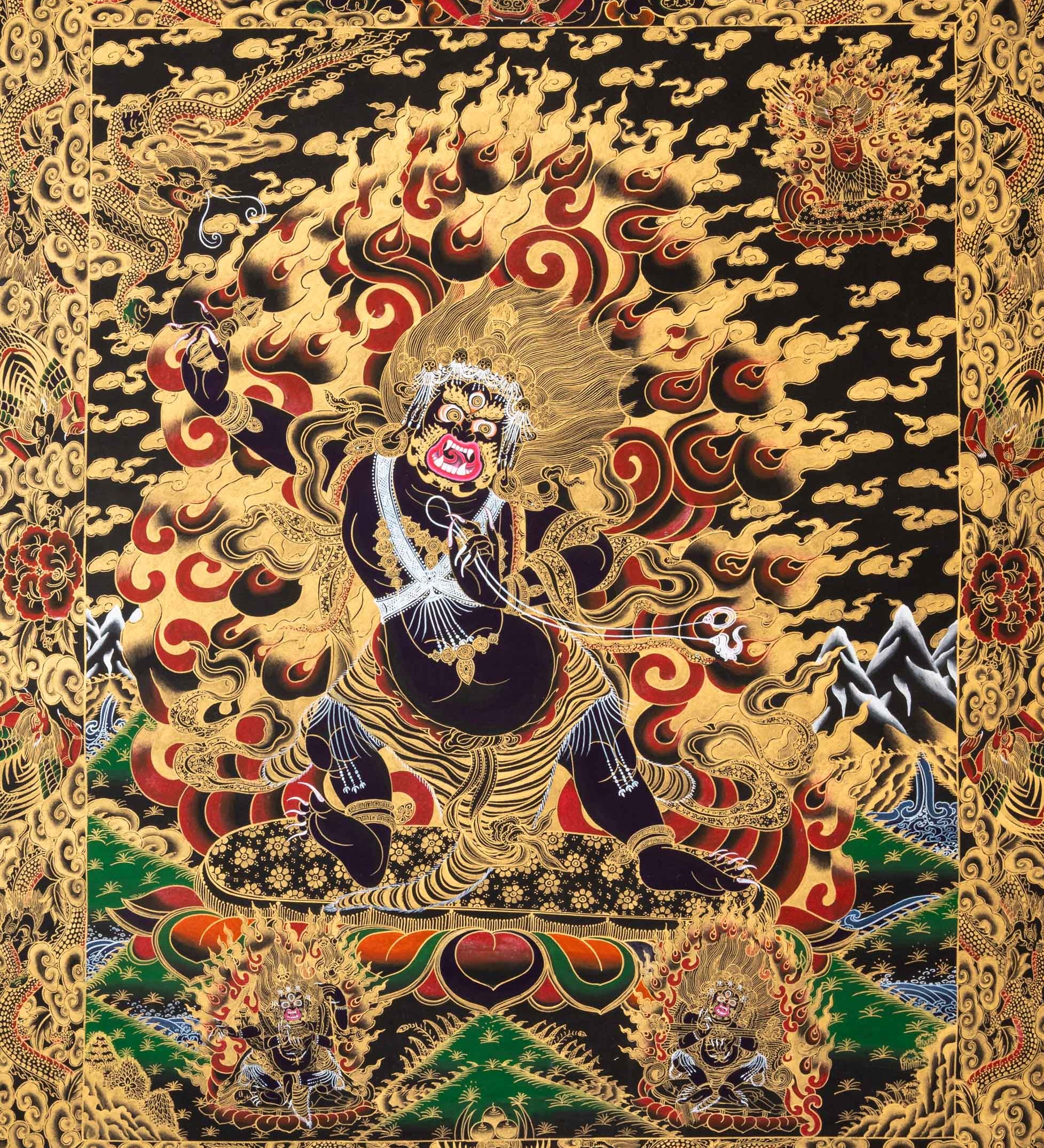 Vajrapani Thangka Painting - Tibetan Meditation Art