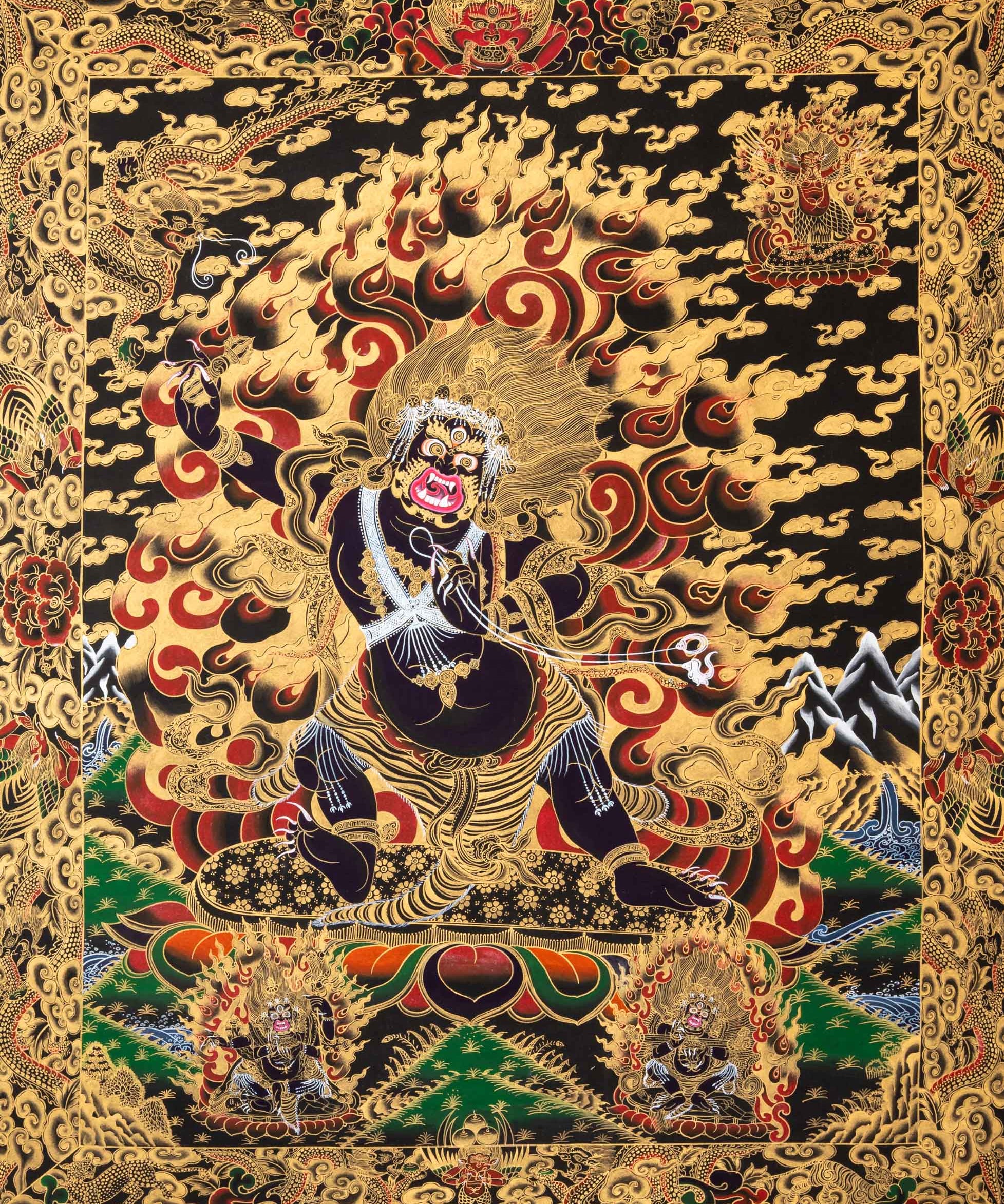 Vajrapani Thangka Painting - Tibetan Meditation Art