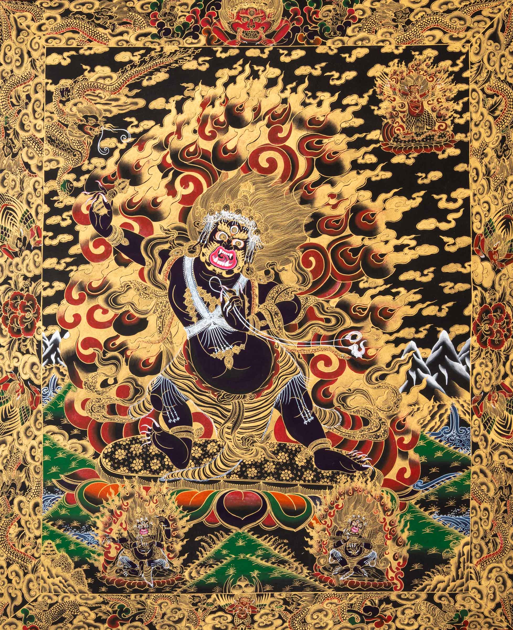 Vajrapani Thangka Painting - Tibetan Meditation Art