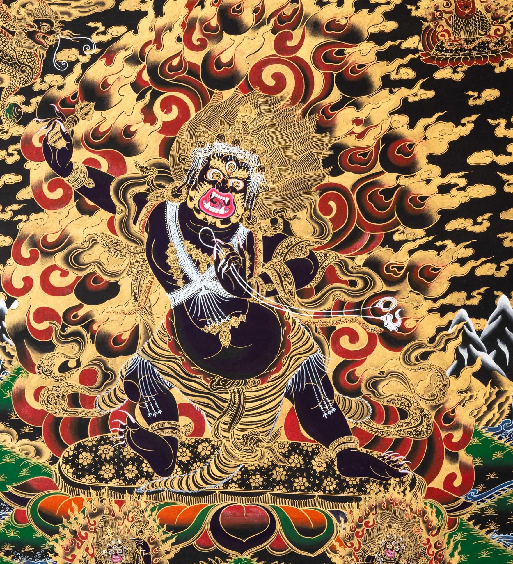 Vajrapani Thangka Painting - Tibetan Meditation Art