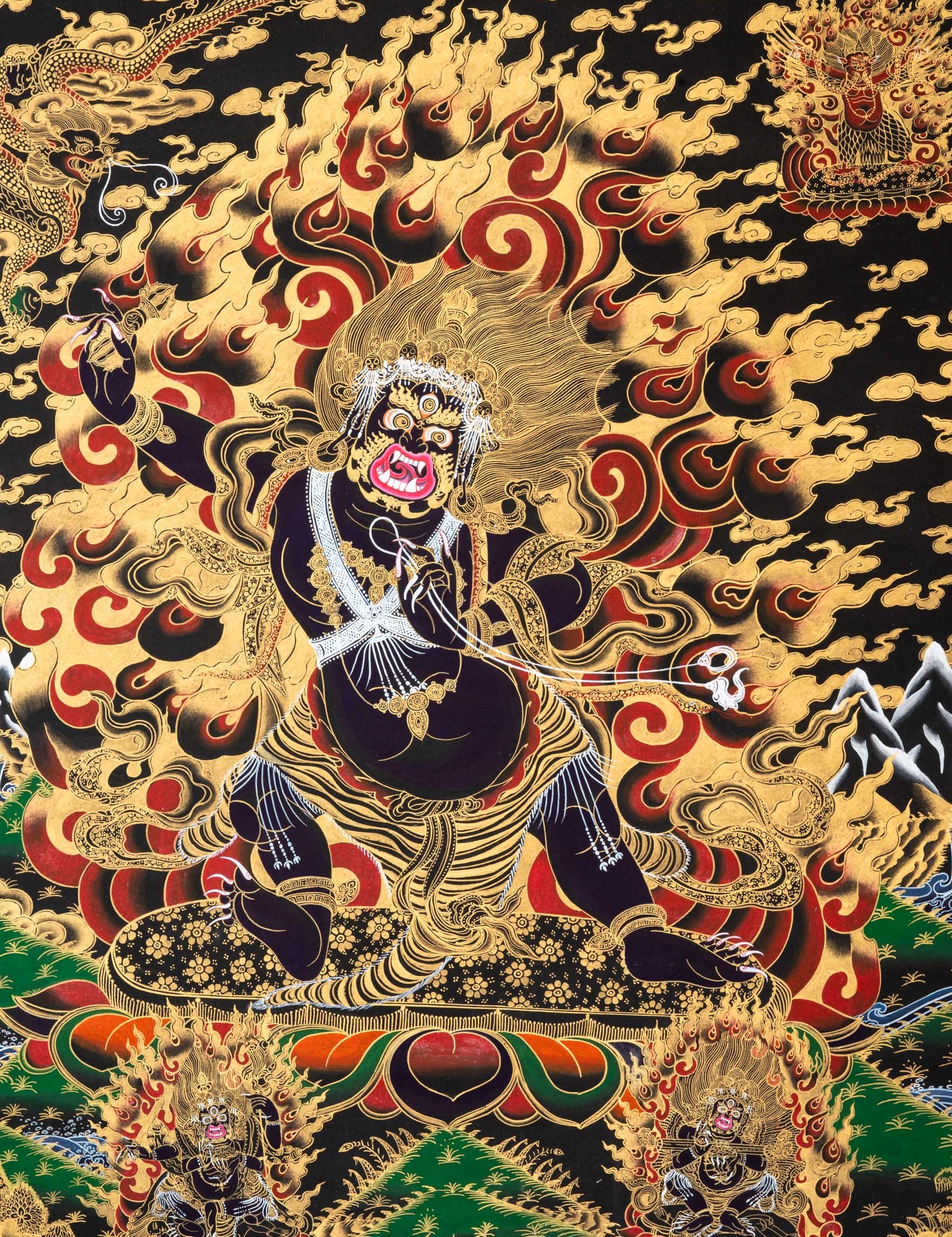 Vajrapani Thangka Painting - Tibetan Meditation Art