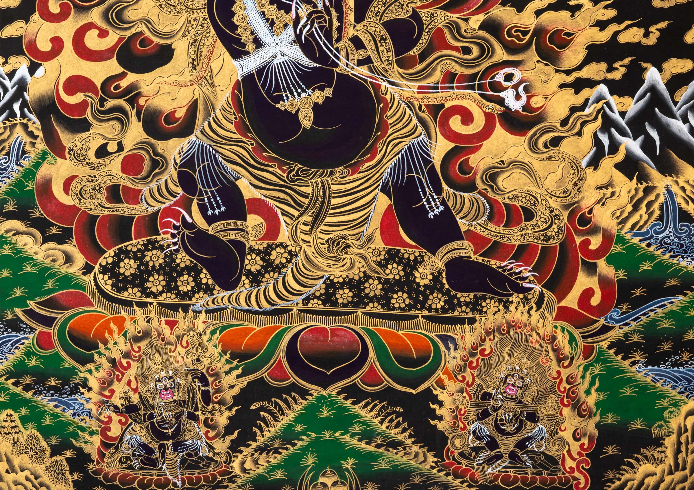 Vajrapani Thangka Painting - Tibetan Meditation Art