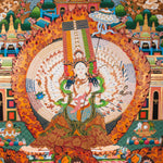 Ushnisha Sitatapatra (Dukkar) Thangka - Tibetan Painting