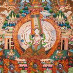 Ushnisha Sitatapatra (Dukkar) Thangka - Tibetan Painting