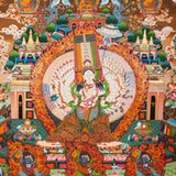Ushnisha Sitatapatra (Dukkar) Thangka - Tibetan Painting