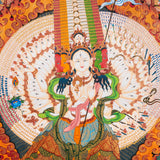 Ushnisha Sitatapatra (Dukkar) Thangka - Tibetan Painting