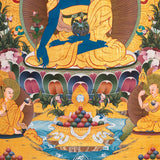 Medicine Buddha (Bhaisajyaguru) Thangka - Handpainted Art