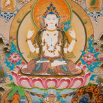 Chenrezig Thangka Painting - Sacred Handpainted Art
